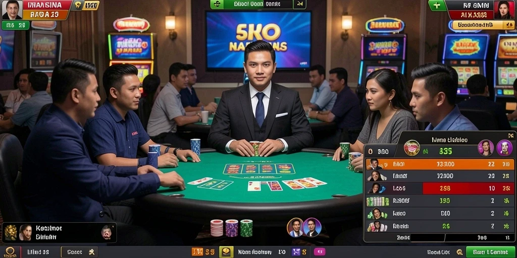 Tangkapan layar memperlihatkan leaderboard dan fitur komunitas.